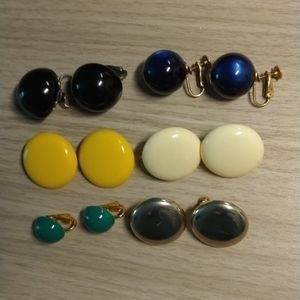 Vintage Earring Lot 6 Pair